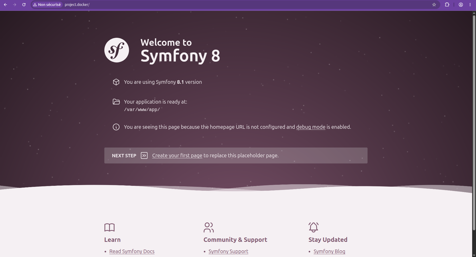 Symfony land page Symfony land page